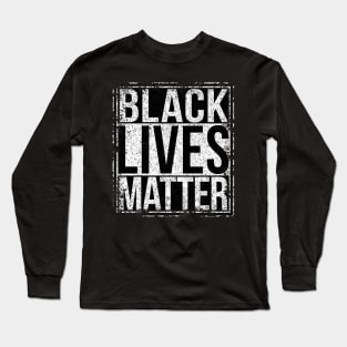 Black Lives Matter textured printed front and back Long Sleeve T-Shirt